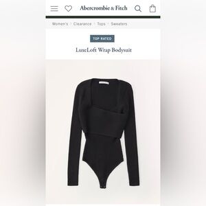 Abercrombie & Fitch LuxeLoft Wrap Bodysuit in XXS